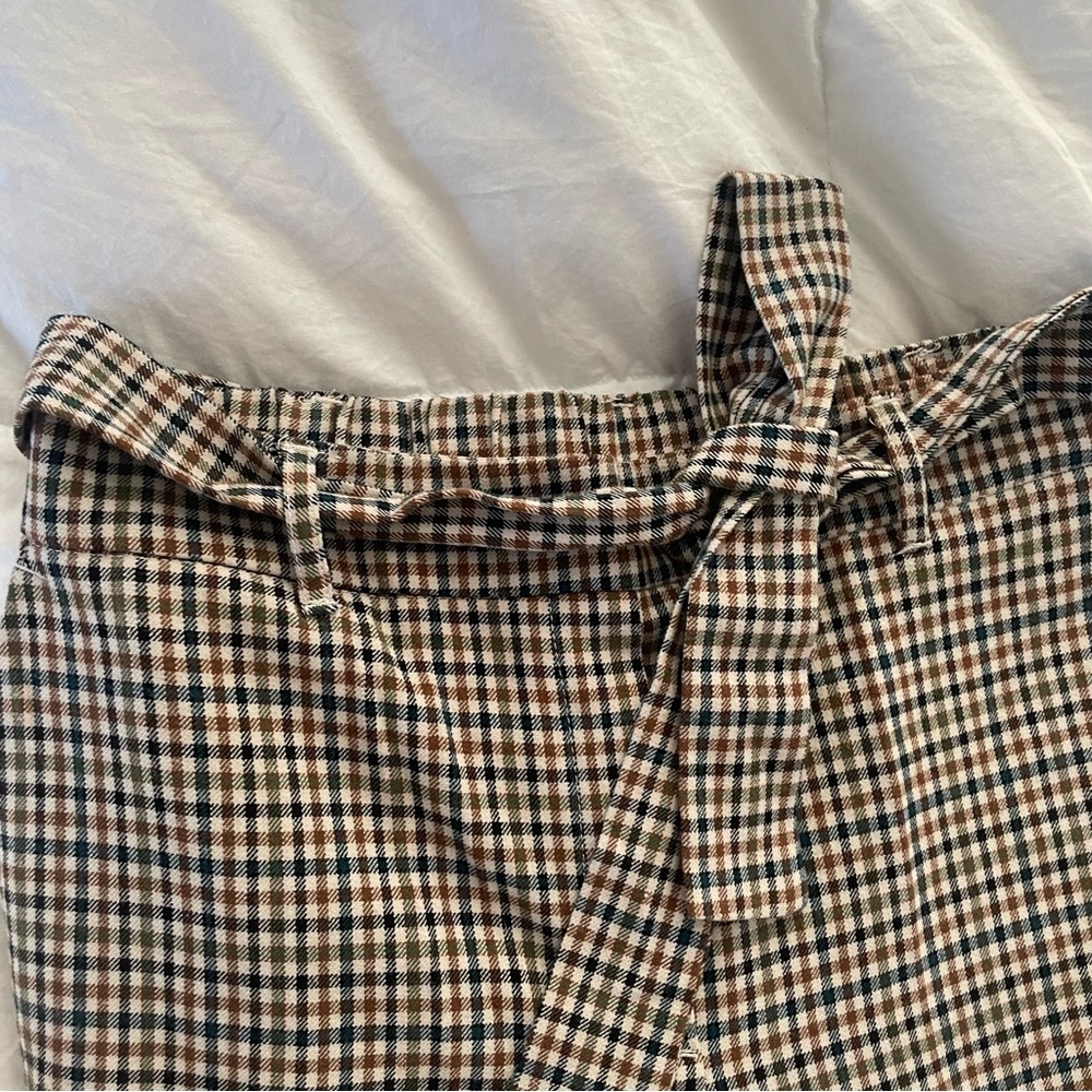 C by One Plaid Tie Pants - Picture 2 of 3